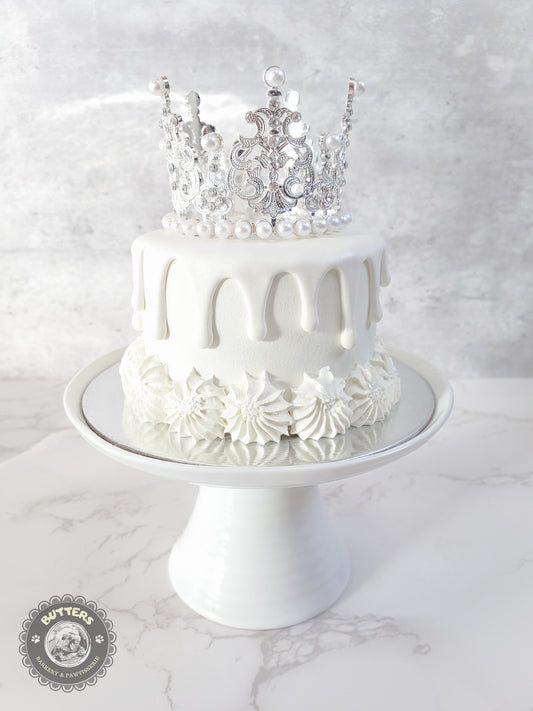 Birthday Princess | Prince Dog Cake with Crown and topper | 4"