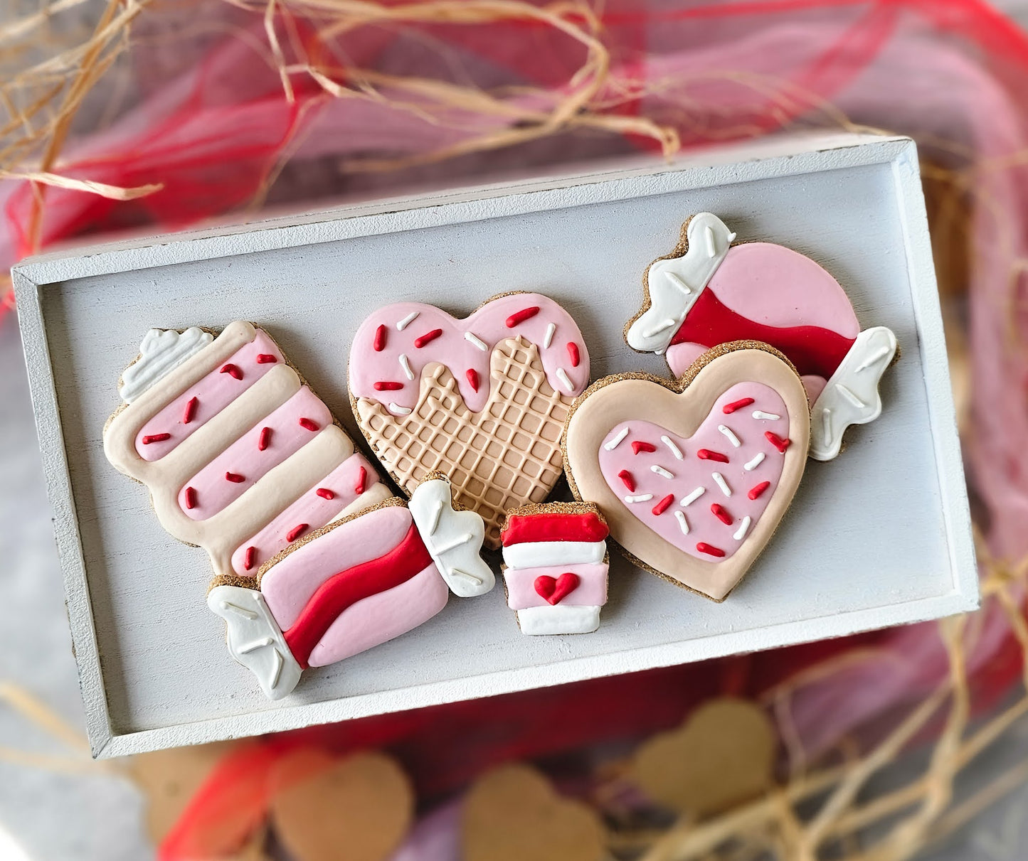 Sweetheart Sprinkle Dog Cookie | Qty 12 Wholesale