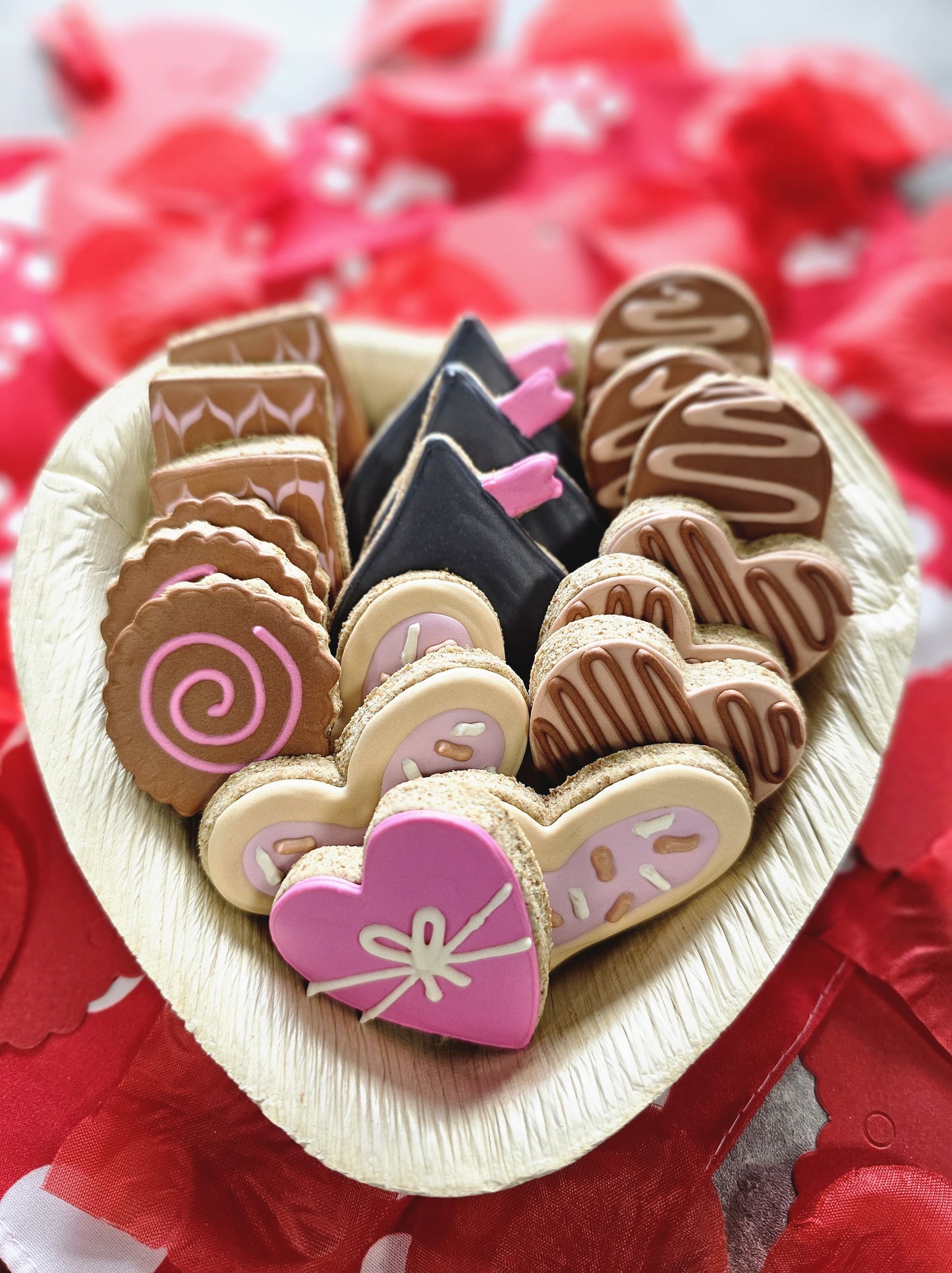 Valentine Barkuterie Board Dog Cookies | Charcuterie Dog Treats Qty 3