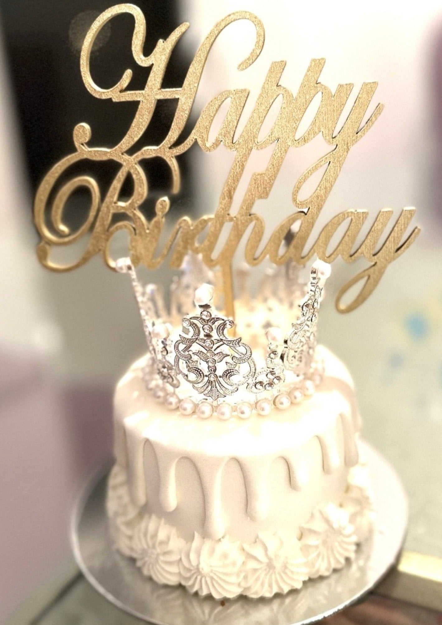 Birthday Princess | Prince Dog Cake with Crown and topper | 4"